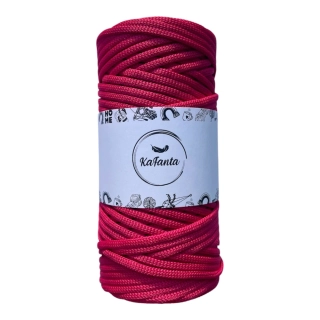 Polyesterová příze plochá 3mm/100m fuchsie
