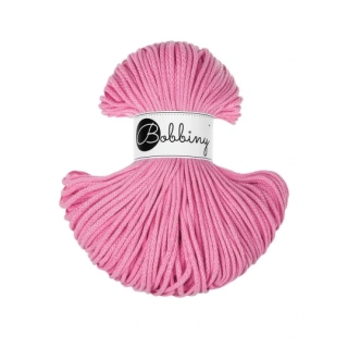 Bobbiny Junior 3 mm – bavlněná šňůra 100 m Bubblegum Pink
