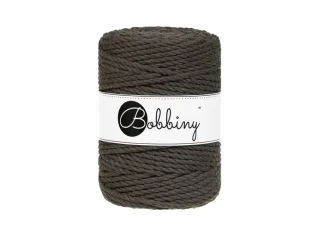 Bobbiny 3PLY XXL 5 mm / 100 m – bavlněná šňůra na macramé Espresso