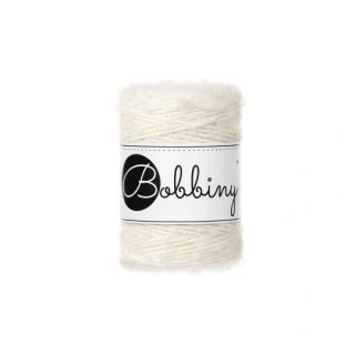 Bobbiny Bouclé 1,5 mm - macramé šňůra s alpakou, 100 m - Natural