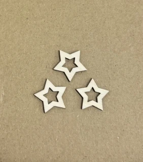 Dřevěná hvězda 2,5cm